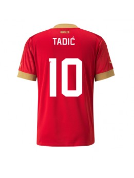 Billige Serbia Dusan Tadic #10 Hjemmedrakt VM 2022 Kortermet